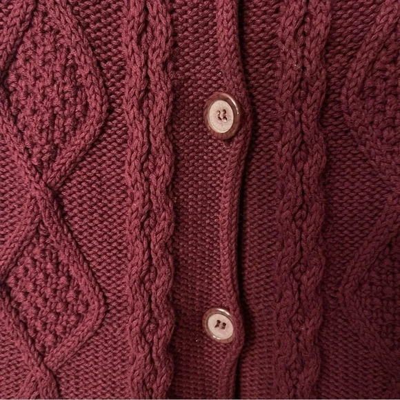 Calvin Klein Jeans - Women’s short sleeve cable button down sweater, size L - Picture 4 of 7